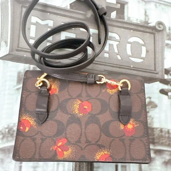 Coach C6040 Foldover Belt Bag In Signature Canvas With Pop Floral Print In Brown - Picture 7 of 9